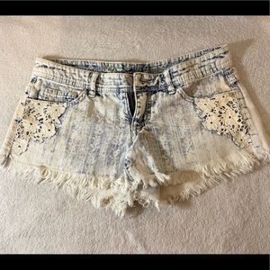 Mossimo White Washed Denim Shorts Size 2
